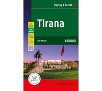 Tirana, Stadtplan 1:10.000, freytag & berndt: City Pocket, Innenstadtplan, wasserfest und reißfest