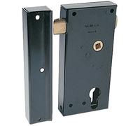 Serrure de portail bois - pose en applique verticale - pêne réglable - main gauche TIRARD