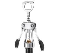 Tire-bouchon à aile en alliage de zinc robuste - Ouvre-bouteille de bière - Accessoire multifonction avec poignée ergonomique et vis tranchante - Pour cuisine, bar, restaurant, barman