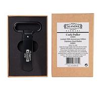 Tire Bouchon à Barrettes Limited Edition de ALANDIA | Noir avec Lames en Acier Inoxydable | Pour Bouteille Absinthe, Vin etc.