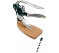Tire bouchon à levier sur base - corps métal - socle en bois Marron G