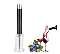 Tire-Bouchon à Pression d'Air, Décapsuleur de Bouteille, ABS et Alliage d'Aluminium, Noir, 5 x 19,5 cm, pour Bar et Restaurant