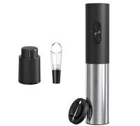 Tire-bouchon à vin électrique ouvre-bouteille automatique ensemble avec coupe-film verseur et bouchon à vide sans fil ouvre-vin à piles AA coffret cadeau élégant