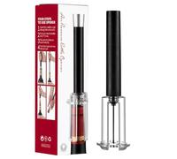 Tire-bouchon à vin, tire-bouchon d'air à pression d'air avec une pression facile et vers le bas, vous pouvez le bouchon en quelques secondes un excellent tire-bouchon (noir, taille unique)