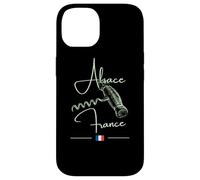 Tire-Bouchon Alsace France Vignoble Art Vin Drapeau Français Coque pour iPhone 14