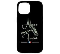 Tire-Bouchon Alsace France Vignoble Art Vin Drapeau Français Coque pour iPhone 15