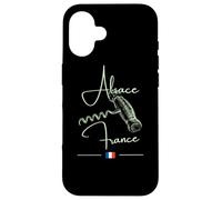 Tire-Bouchon Alsace France Vignoble Art Vin Drapeau Français Coque pour iPhone 16