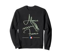 Tire-Bouchon Alsace France Vignoble Art Vin Drapeau Français Sweatshirt