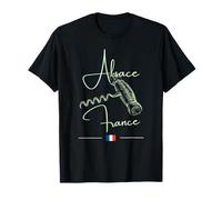 Tire-Bouchon Alsace France Vignoble Art Vin Drapeau Français T-Shirt