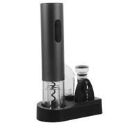 Tire-bouchon Automatique, Ensemble Électrique Rechargeable avec Base | Pince Ergonomique en Plastique, Verseur Aérateur et Bouchon Inclus, pour Bouteilles Standard et Usage Intérieur