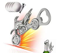 Tire-bouchon de moto avec 5 étagères de versement et drainage en métal - Cadeau vintage pour homme