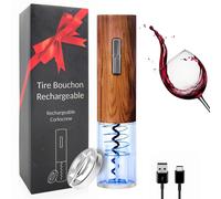 Tire bouchon électrique led effet bois rechargeable usb c