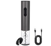Tire-bouchon électrique rechargeable avec chargement de type C, coupe-capsule et lumière LED - Tire-bouchon automatique pour la maison et les fêtes