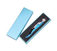 Tire Bouchon en Acier Inoxydable,68g 3 en 1,Ouvre-Bouteilles de Bière Bhampagne Vin,Boîte Cadeau (Bleu)