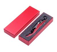 Tire Bouchon en Acier Inoxydable,68g 3 en 1,Ouvre-Bouteilles de Bière Bhampagne Vin,Boîte Cadeau (Rouge)