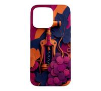 Tire-Bouchon et Raisins disposés comme Une Nature Morte élégante Coque pour iPhone 15 Pro Max