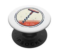 Tire-Bouchon Graphique Vintage - Design Classique Amateur de vin PopSockets PopGrip Adhésif