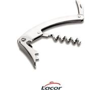 Tire-bouchon Lacor en acier inoxydable - 15cm, avec couteau à lame pour ouvrir facilement les bouteilles.