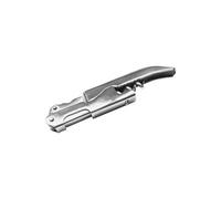 Fackelmann 49459 Tire-bouchon limonadier, tire-bouchon, tire-bouchon double levier, Acier inoxydable, Argenté, 11,7 x 2,3 x 1,2 cm