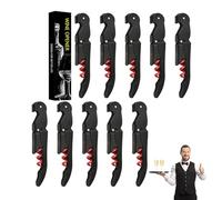 Tire Bouchon Limonadier Professionnel Sommelier Madehay Tire Bouchon Professionnel, Couteaux de Sommelier en Acier Inoxydable Avec Décapsuleur et Coupe-Capsule (5, Noir Rouge)