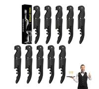 Tire Bouchon Limonadier Professionnel Sommelier Madehay Tire Bouchon Professionnel, Couteaux de Sommelier en Acier Inoxydable Avec Décapsuleur et Coupe-Capsule (10, Noir)