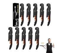 Tire Bouchon Limonadier Professionnel Sommelier Madehay Tire Bouchon Professionnel, Couteaux de Sommelier en Acier Inoxydable Avec Décapsuleur et Coupe-Capsule (5, Noir Orange)