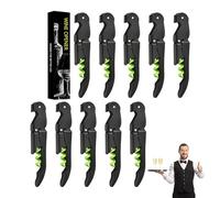 Tire Bouchon Limonadier Professionnel Sommelier Madehay Tire Bouchon Professionnel, Couteaux de Sommelier en Acier Inoxydable Avec Décapsuleur et Coupe-Capsule (20, Noir Vert)