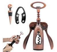 Tire-bouchon manuel ancien et durable avec poignée en acier inoxydable pour bars, restaurants, cuisines, restaurants et amateurs de vin.