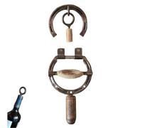 Tire-bouchon mural rétro en forme de fer à cheval, idéal pour les amateurs de vin et un bel objet de décoration.