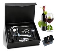 Tire Bouchon,Ouvre-bouteilles de Vin,Set Tire Bouchons Sommelier,Kit de Ouvre Bouteille,Sommelier Kit,Ensemble Cadeau D'accessoires pour Le Vin avec Coffret,Cadeaux et Amateurs de Vins