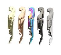 Tire-bouchon personnalisé gravé avec nom - Tire-bouchon professionnel avec coupe-capsule, tire-bouchon à double charnière en acier inoxydable, cadeau personnalisé pour homme et femme