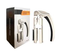 Tire-bouchon portable, extracteur rotatif lisse, 14 x 9 x 4 cm, grand décapsuleur à vin avec poignée simple, levier en alliage de zinc, décapsuleur de champagne de style compact, accessoires de
