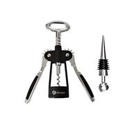 Tire-bouchon pour vin - HiCoup - Ouvre-bouteille à double levier pour bière et vin - Facile à utiliser, tire-bouchon en acier inoxydable avec bouchon