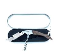 Tire bouchon Professionnel - Limonadier en Acier Inox avec Manche en Bois et Coffret Rigide - Design Élégant et Compact - Idée Cadeau pour Sommelier et Amateur de Vin