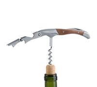 Tire-bouchon Professionnel Multifonctionnel en Bois Portable pour Vin Rouge et Bière avec Couteau Intégré Tout-en-un Idéal pour Cadeau Maison et Restaurant