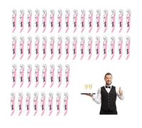 Tire Bouchon Sommelier,Limonadier Professionnel Serveur, Couteaux en Acier Inoxydable Avec DéCapsuleur et Coupe-Capsule (12, Couleur rose)