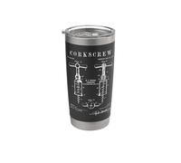 Tire-bouchon tire-bouchon ancien vintage verni Gobelet isotherme en acier inoxydable double paroi