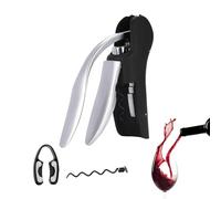 Tire-bouchon vertical compact pour bouteille de vin - Tire-bouchon, tire-bouchon et ouvre-bouteille à levier vertical ergonomique, comprend des vis anti-adhésives supplémentaires