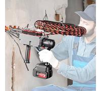 Tire-câble À Ruban De Poisson, Machine De Câblage Mural pour Électricien, Tire-Fil Électrique sans Fil, Machine À Enfiler Les Fils 40 M/Min, pour Câble De Communication De Décoration, 37500mAh