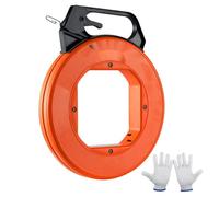 Tire-câble Deluxe - 73,2m spirale de tirage à haute performance en acier à haute teneur en manganèse, gants en coton inclus - fil de tirage pour gaines vides avec câble incassable [3mm] - ressort de t