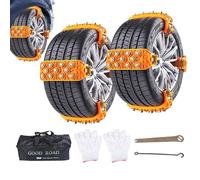 Tire Chains, 5-Second Install Reusable Traction Straps, Anti-Slip Car Tire Chains For Wheels 165-265mm, Safe Trip For Lawn Mower, SUV, Trailer, Cold Weather Driving