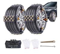 Tire Chains - Anti-skid Chain, Reusable 5-Second Install Traction Straps With Installation Wrench, Fit 165-265mm Wheel Anti-Slip Car Tire Chains | For Safe Trip Lawn Mower SUV Trailer Cold Weather