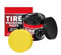 Tire Coating Paste 100g Long Lasting UV Protection Cream Tire Restorer With Sponge Car Tyre Care Paste Rubber Blackening Shine Maintenance Agent For Vehicle Truck