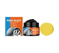 Tire Coating Paste - Car Tire Shine Restoration Cream 50g, Deep Cleaning Black TirePolish for Trucks SUV RV | Long Lasting Rubber Protectant for Wheels Rim Care Garage Automotive Use