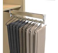 Tire des pantalons de pantalons pantalons pantalon rack de tir de vêtements de vêtements de vêtements - Rail de vêtements de garde-robe réglable, Rail de vêtements de vêtements réparables de 30 à 80