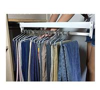 Tire des pantalons de pantalons pantalons pantalon rack extensible Tiron de traction de traction de tirage - armoire de pantalon de gardien, tube de rail de garde-robe en acier en acier inoxydable,