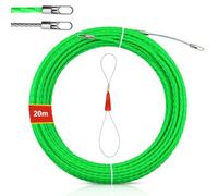 Tire Fil Electrician, 20m Fish Tape Cable Aiguille Electricien Électrique Filetage Guide Fil Conduit avec Tête Flexible de Guidage, pour Câble de Communication Mur Conduit de Sol