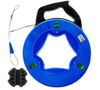 Tire fil electrician 30M Kit rétractable d’installation pour Câbles électriques en polyester en Boîtier Plastique,ressort de