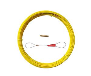 Tire fil electrician 4.5 MM ruban de poisson en fibre de verre Rodder de câblage extracteur de bobine de conduit extracteur de câble extracteur de câble en cours d'exécution jaune 50 M