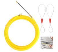 Tire-Fil Électrique 10m, Aiguille Tire-Câble 4mm, Guide-Câble Flexible pour Passer des Fils dans Goulottes Gaines Murs et Plafonds, Installation Électrique et Réseaux, Outil de Passage de Câbles